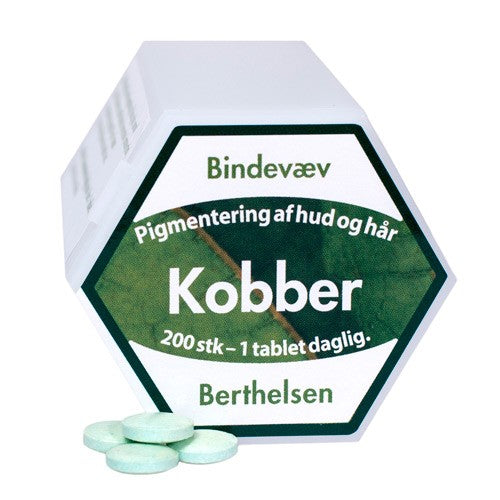 Pakke med kobbertabletter, 200 stk., fra Berthelsen