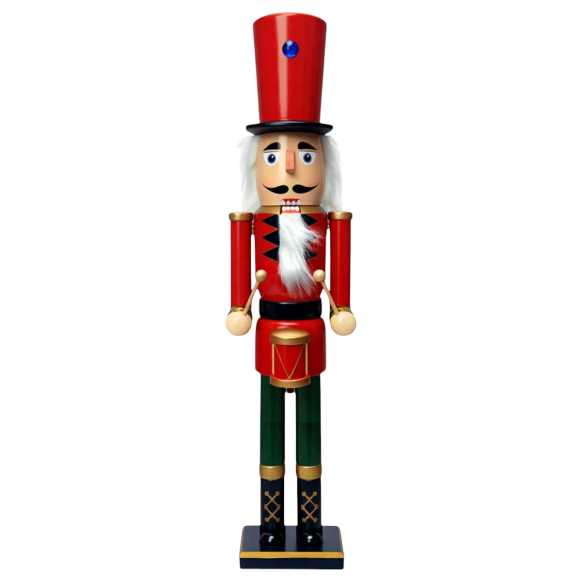 Stor nøddeknækker julemandsfigur i træ, 78 cm, model 1