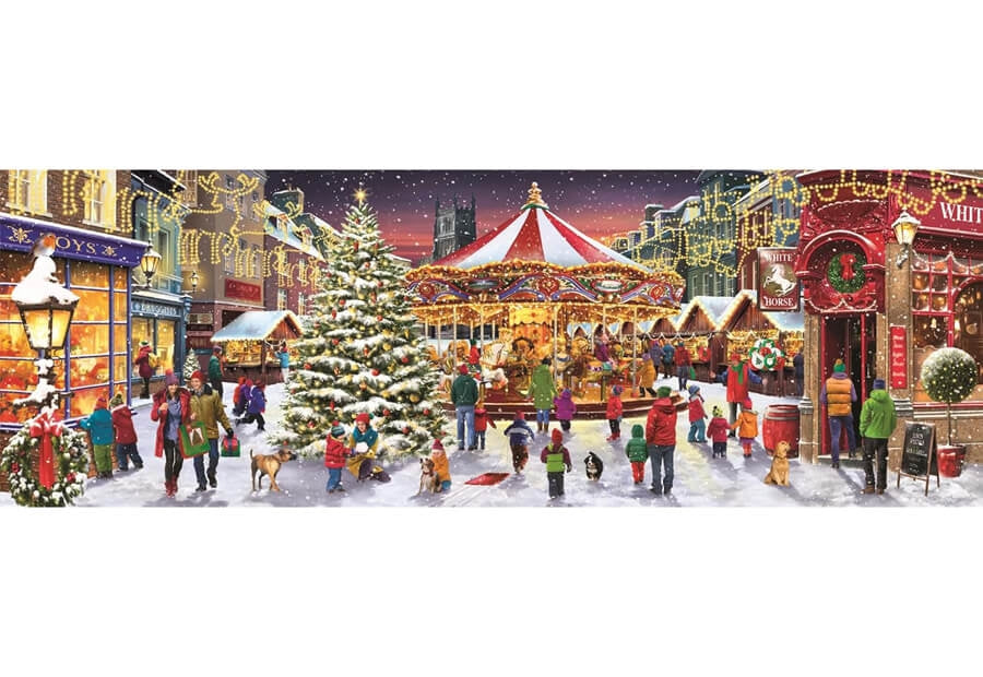 Julepuslespillet Christmas Village fra Clementoni med 1000 brikker