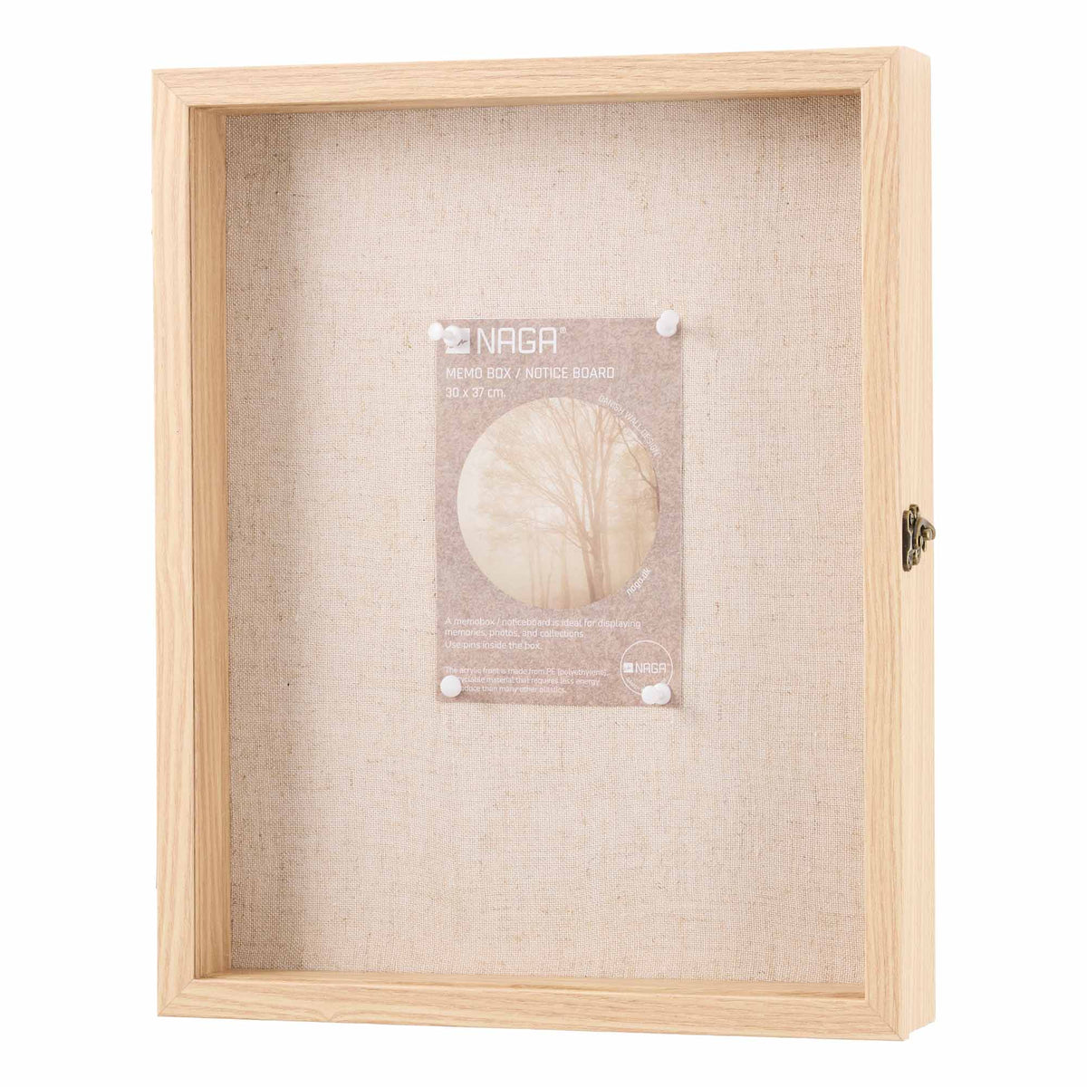 3D ramme i træ, 30 x 37 cm, til personlige minder på væggen