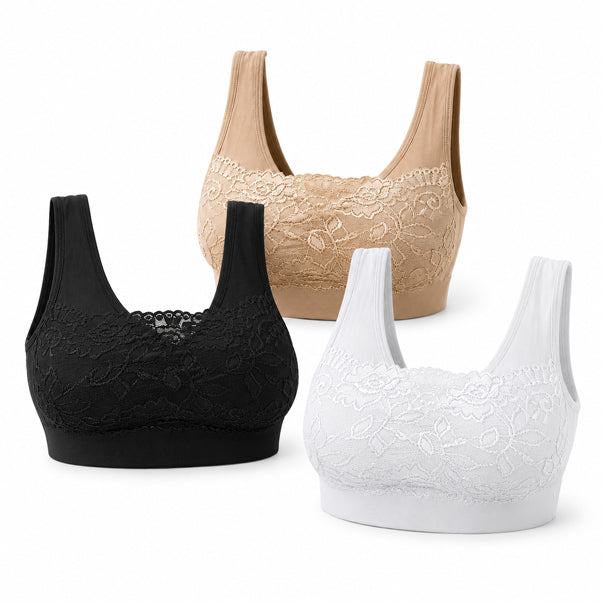 Se Comfort Bra - pakke med 3 stk. (BH med blonder) - 1 sort 1 hvid 1 beige / EU 3XL ✔ Kæmpe udvalg i Satana - Køb online på udsalg og tilbud lige nu ✔ Billig fragt • Hurtig levering - Varenummer: Satana-288211 på lager - Udsalg på Drikke > Store besparelser – op til 67% - 2.739+ brands til skarpe priser
