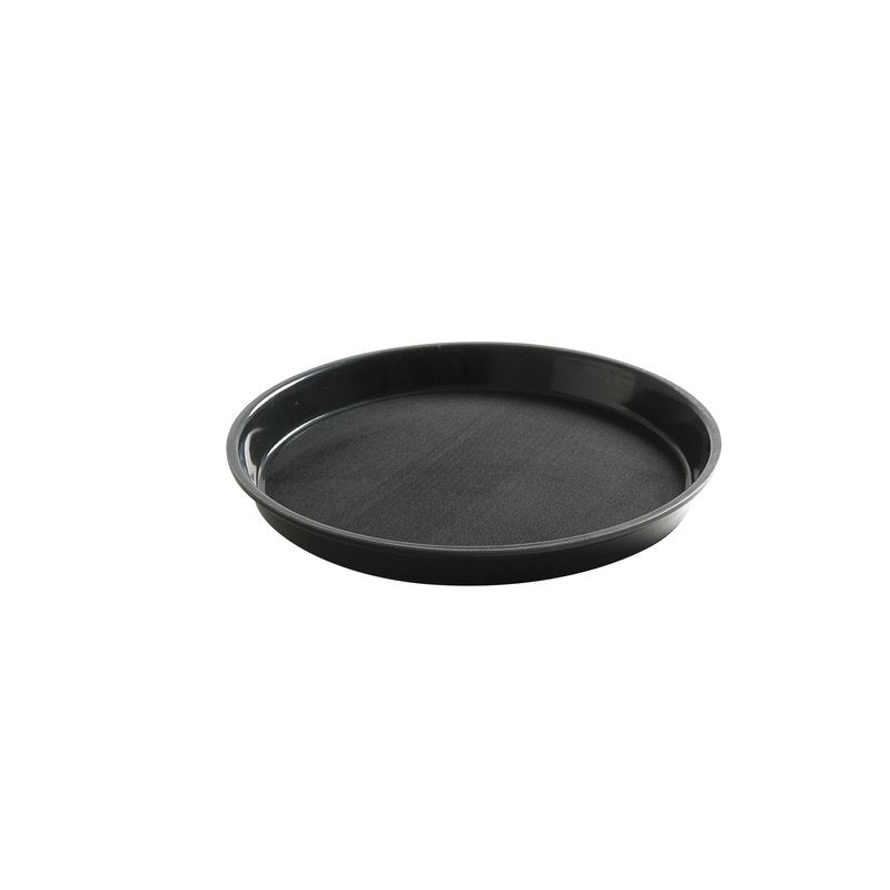 Sort rund serveringsbakke fra Hendi, Ø 320 mm med 37 mm kant