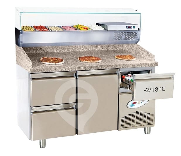 Frenox pizzadisk med én dør og tre skuffer til GN-bakker