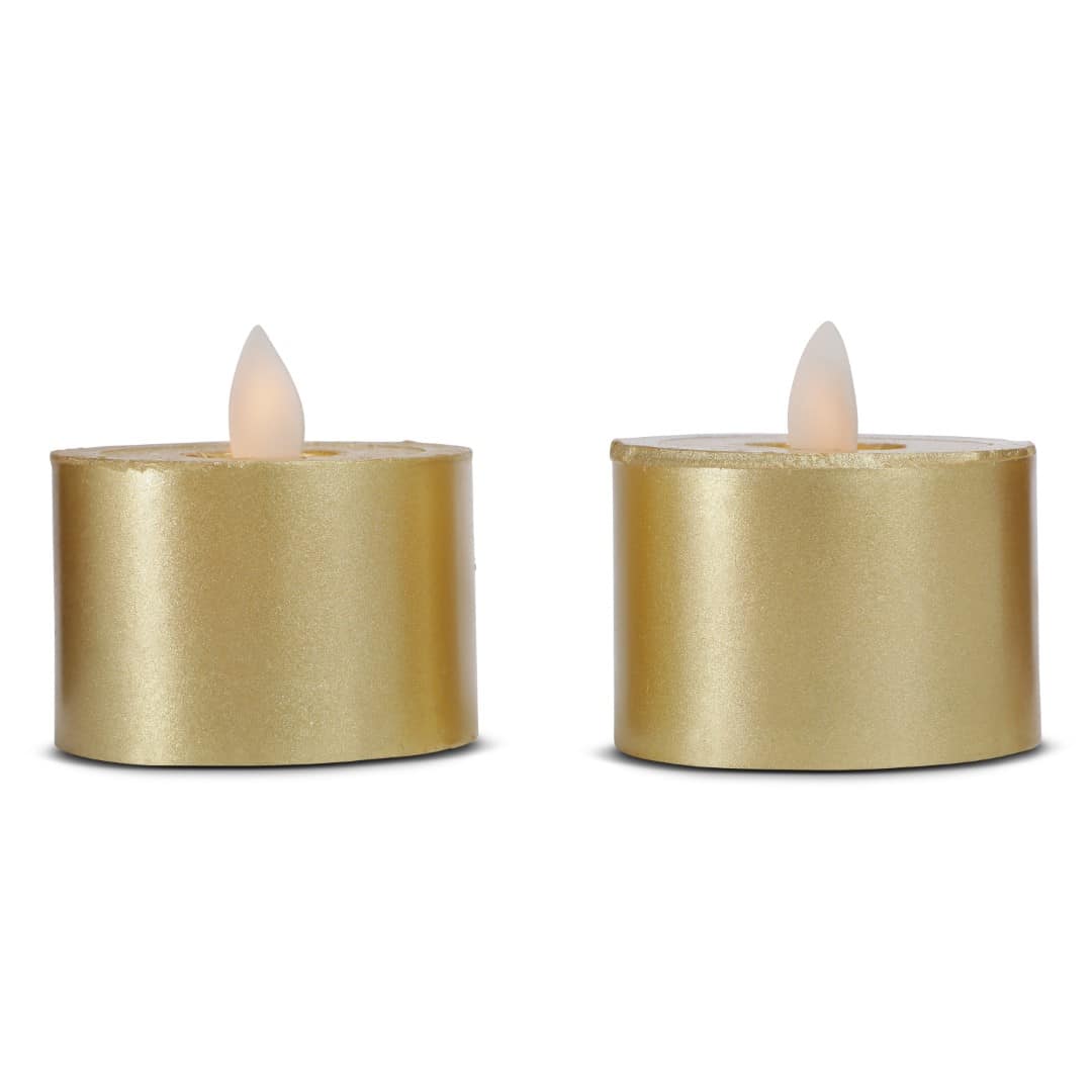 Se LED fyrfadslys stearin - 2 stk. - 3 cm - m/bevægelig flamme - (flere farver) - Guld ✔ Kæmpe udvalg i Satana - Køb online på udsalg og tilbud lige nu ✔ Billig fragt • Hurtig levering - Varenummer: Satana-391292 på lager - Udsalg på Mad & drikke > Pukka > Op til 61% rabat - Find tilbud fra over 2.739 mærker
