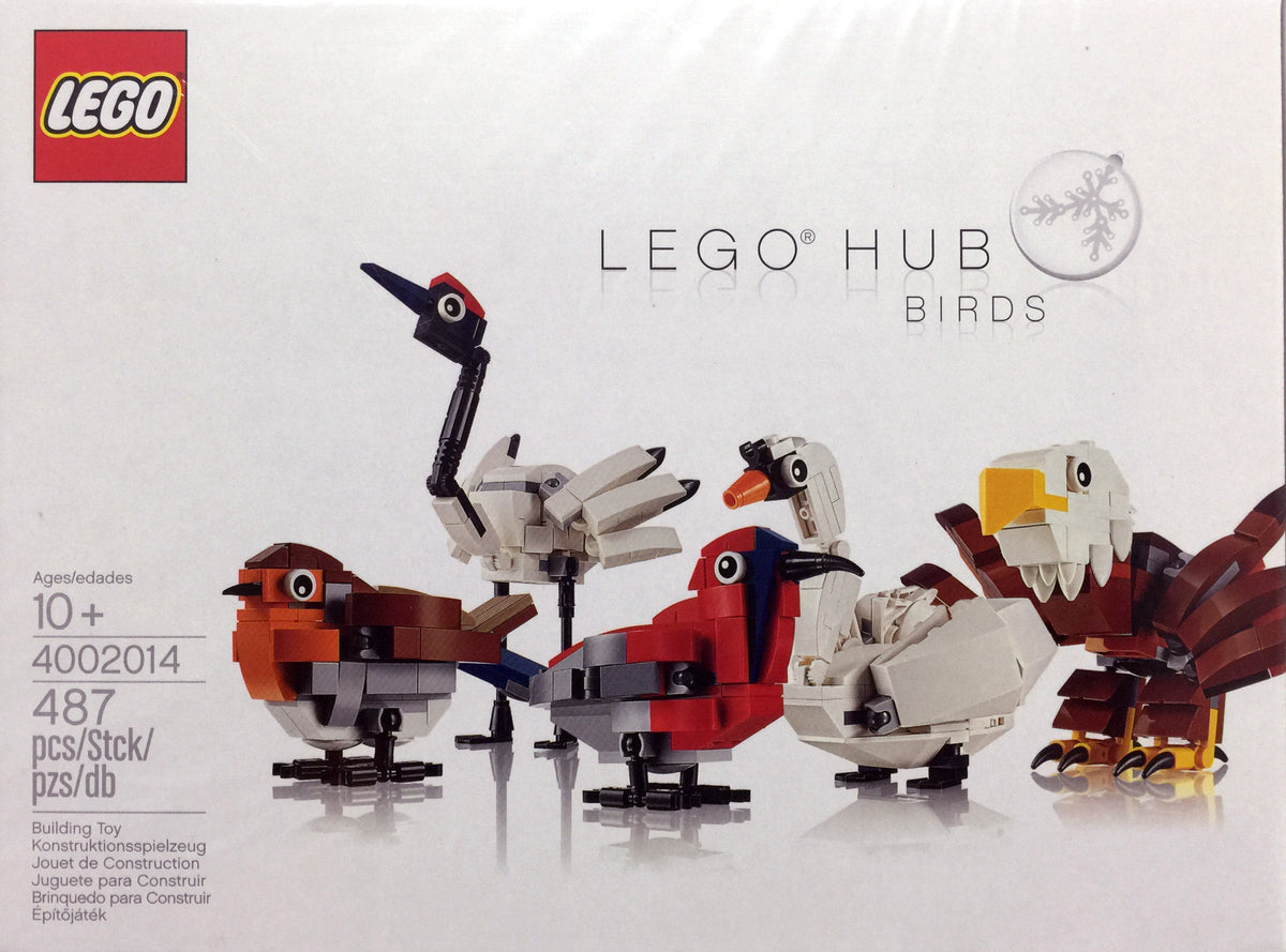 LEGO HUB Birds 4002014, model af farverige fugle i naturlige omgivelser