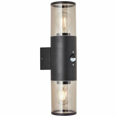 Væglampe Brilliant Sergioro Udvendig Bevægelsesdetektor Sort 20 W
