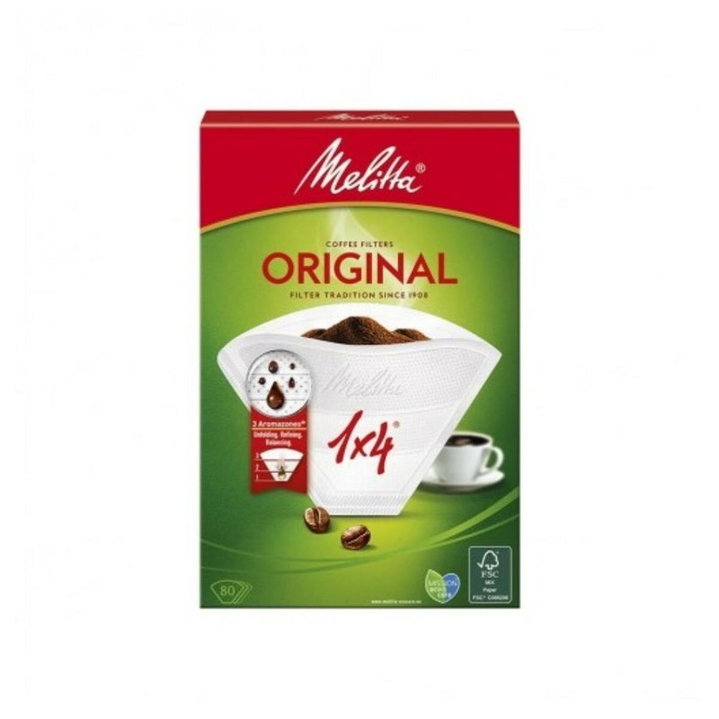 Filter Melitta 65-ME-17 Kaffemaskine Hvid Sort Papir 80 uds