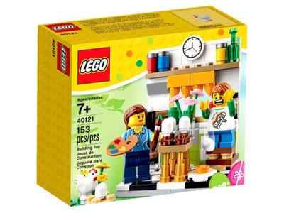 LEGO Painting Easter Eggs 40121 køkkenscene med to minifigurer