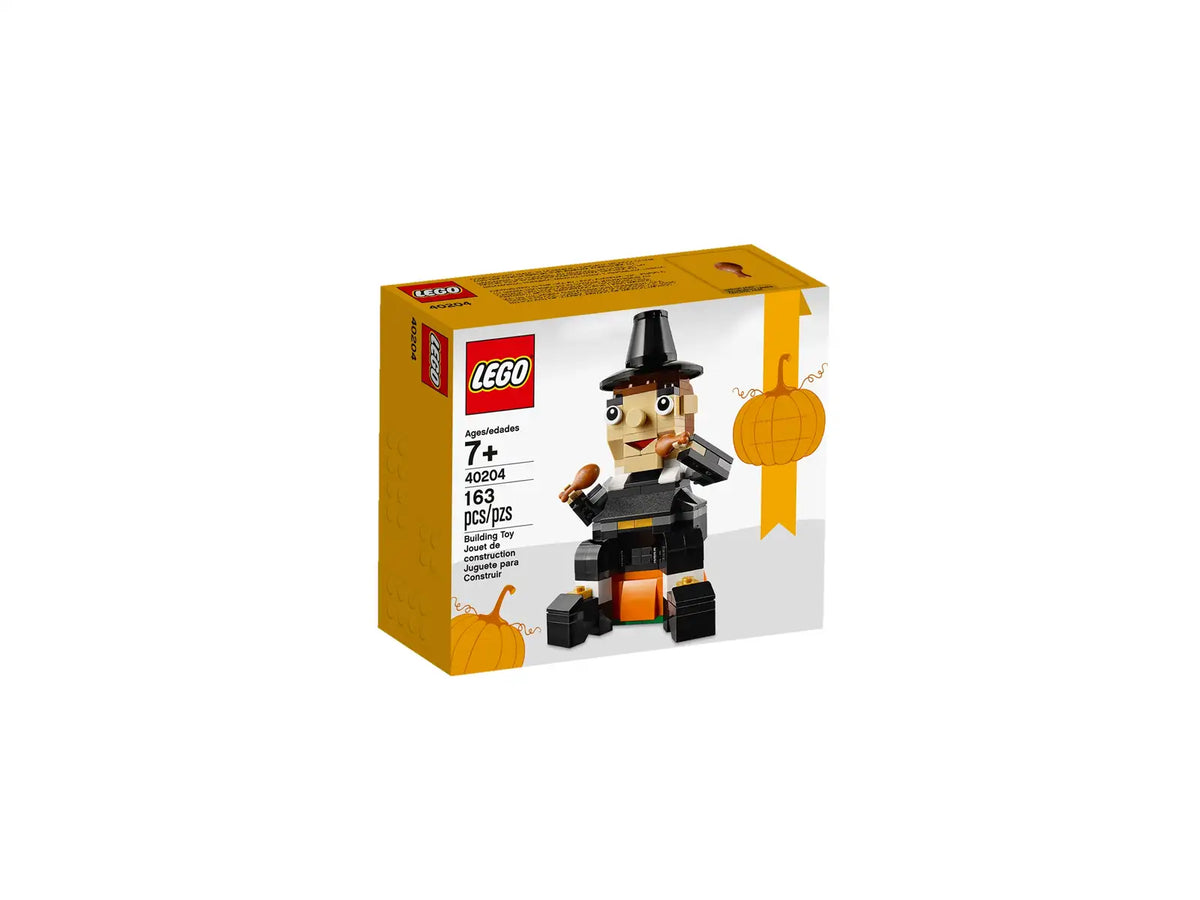 LEGO Pilgrimsfest 40204 pilgrim på græskar med to kalkunlår