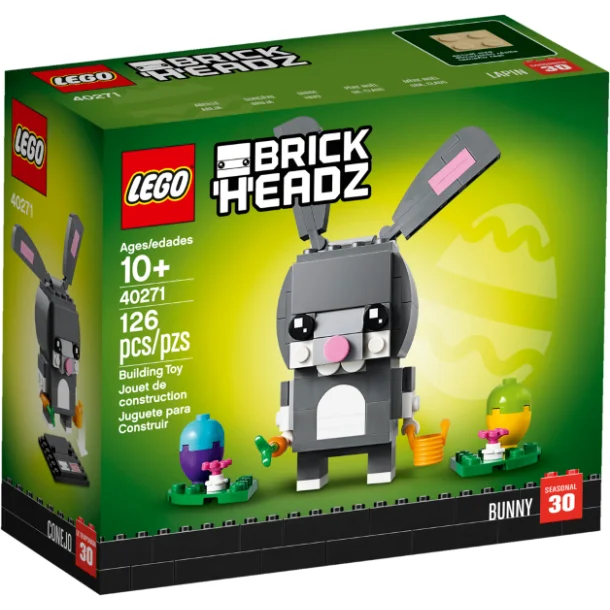 LEGO BrickHeadz Påskekanin 40271 med store ører, gulerod, spand og påskeæg
