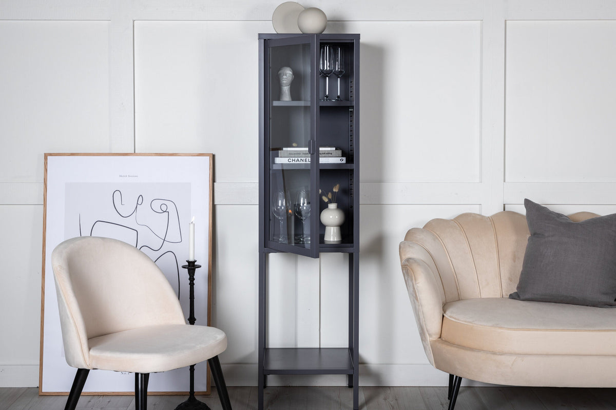Se Venture Home - Misha skab - Grå stål med glasdør - 35Ã150Ã41 cm ❤ Kæmpe udvalg i Venture Home - Køb online på udsalg og tilbud lige nu ❤ Billig fragt og hurtig levering - Varenummer: Bolig&Haven-50541619380554 og barcode / Ean: 7350107089792 på lager - Udsalg på Store besparelser – op til 71% - Shop over 2.281 kendte brands på udsalg