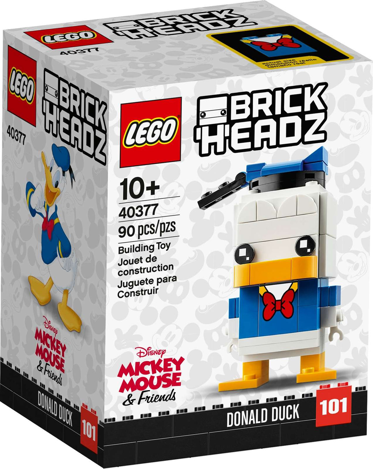 LEGO BrickHeadz Anders And 40377 med sømandstrøje, hue og orange næb