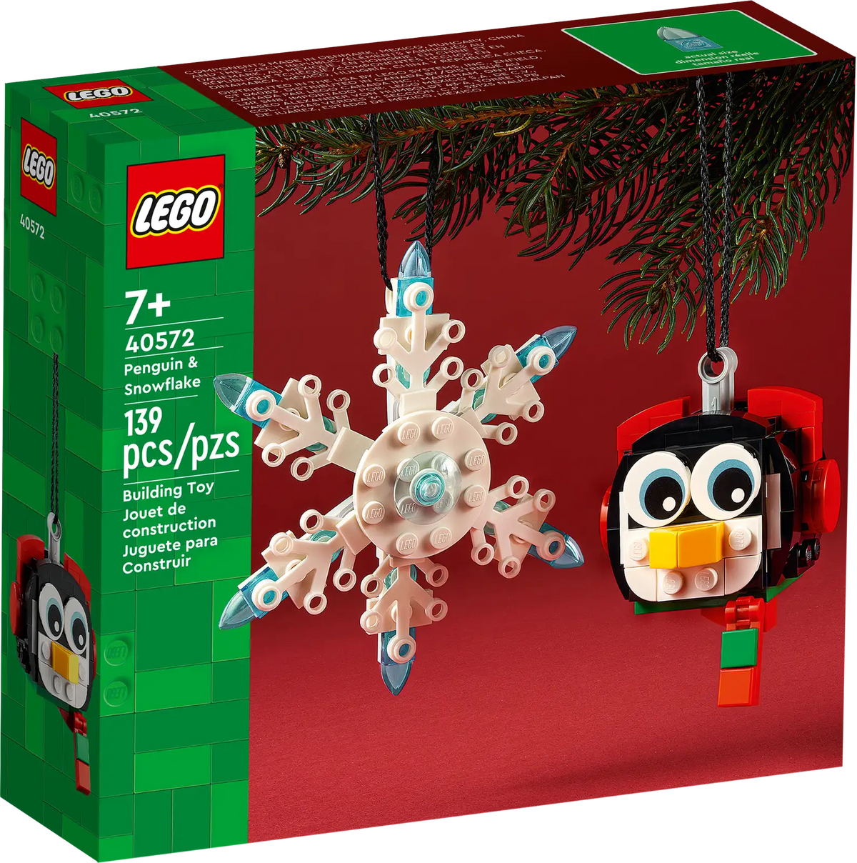 LEGO Pingvin og snefnug 40572 byggesæt til julepynt med snor