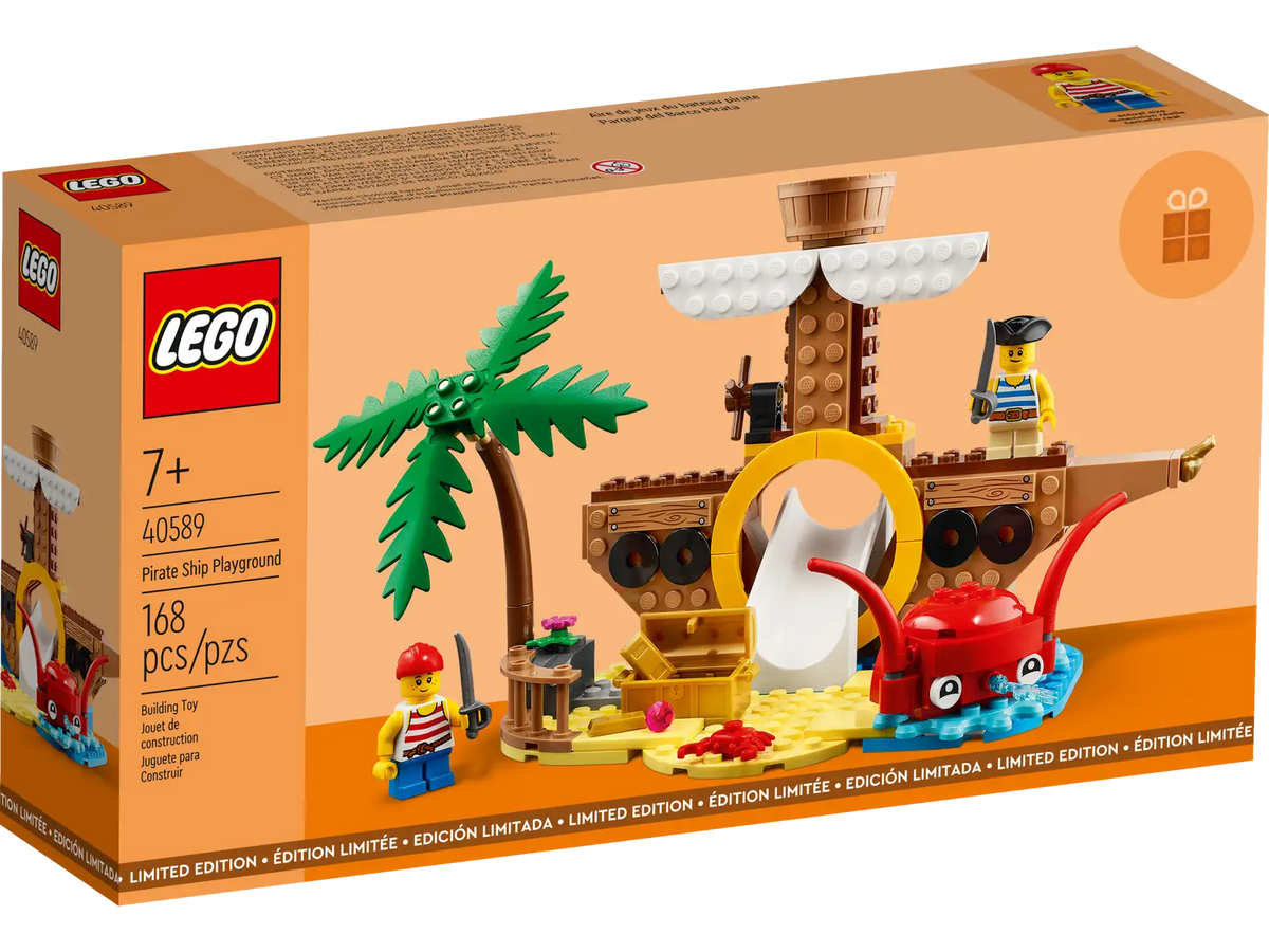 LEGO Piratskibs-legeplads 40589 med rutsjebane, palme og blæksprutte