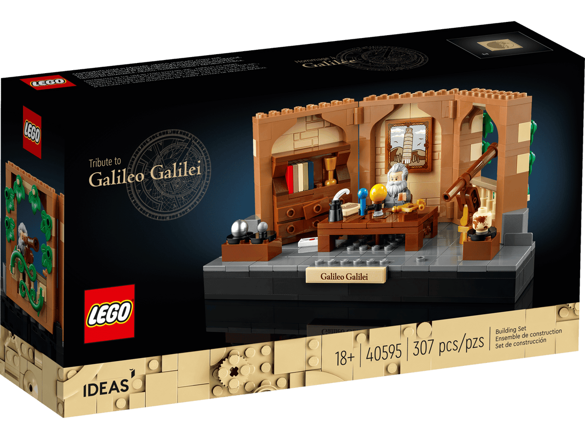 LEGO Ideas Hyldest til Galileo Galilei 40595, laboratorium med teleskop og model