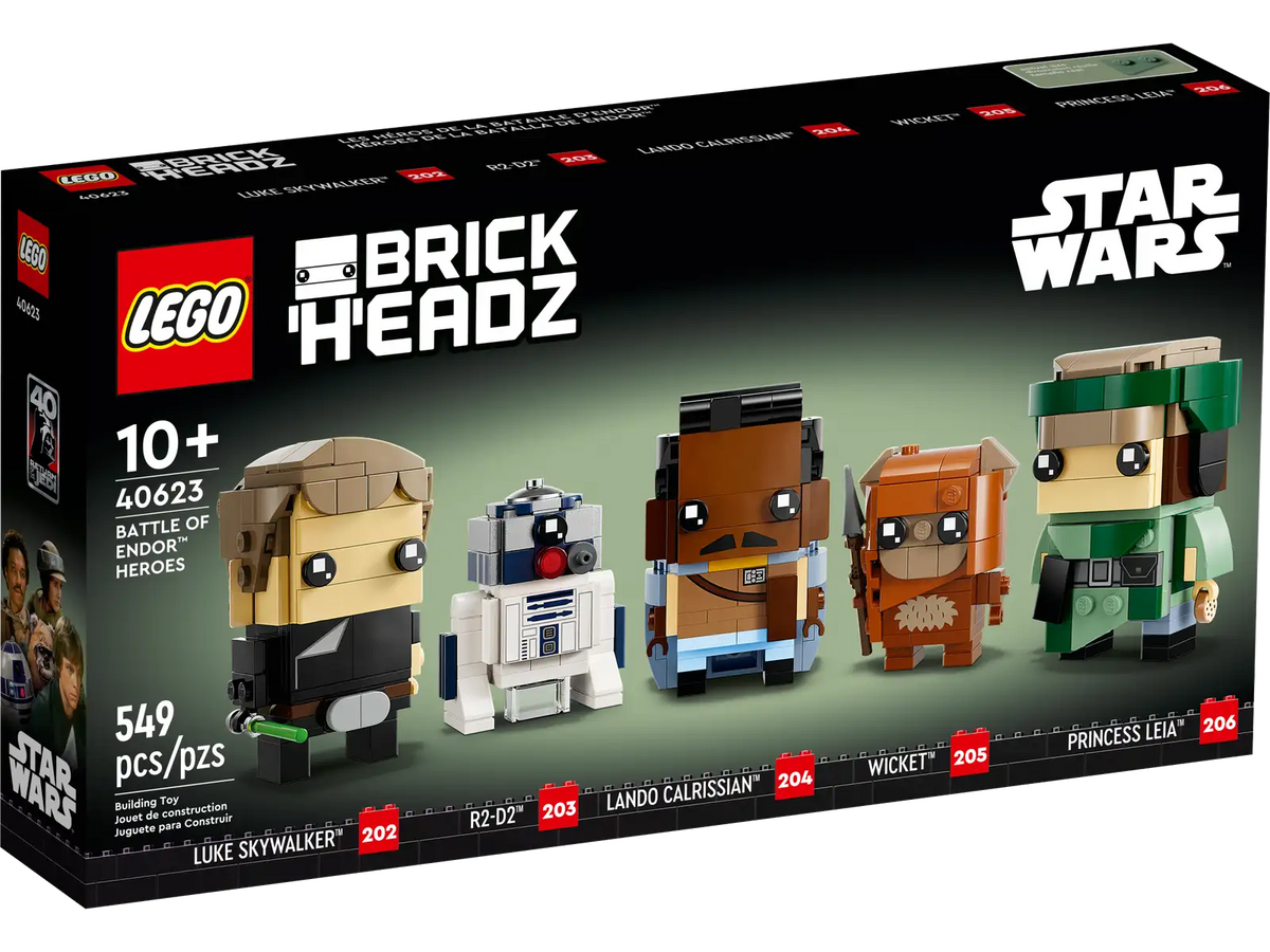 LEGO Star Wars BrickHeadz Heltene fra slaget om Endor 40623 med fem figurer