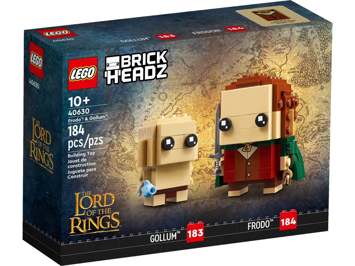 LEGO BrickHeadz Frodo og Gollum 40630, to byggefigurer fra Ringenes Herre