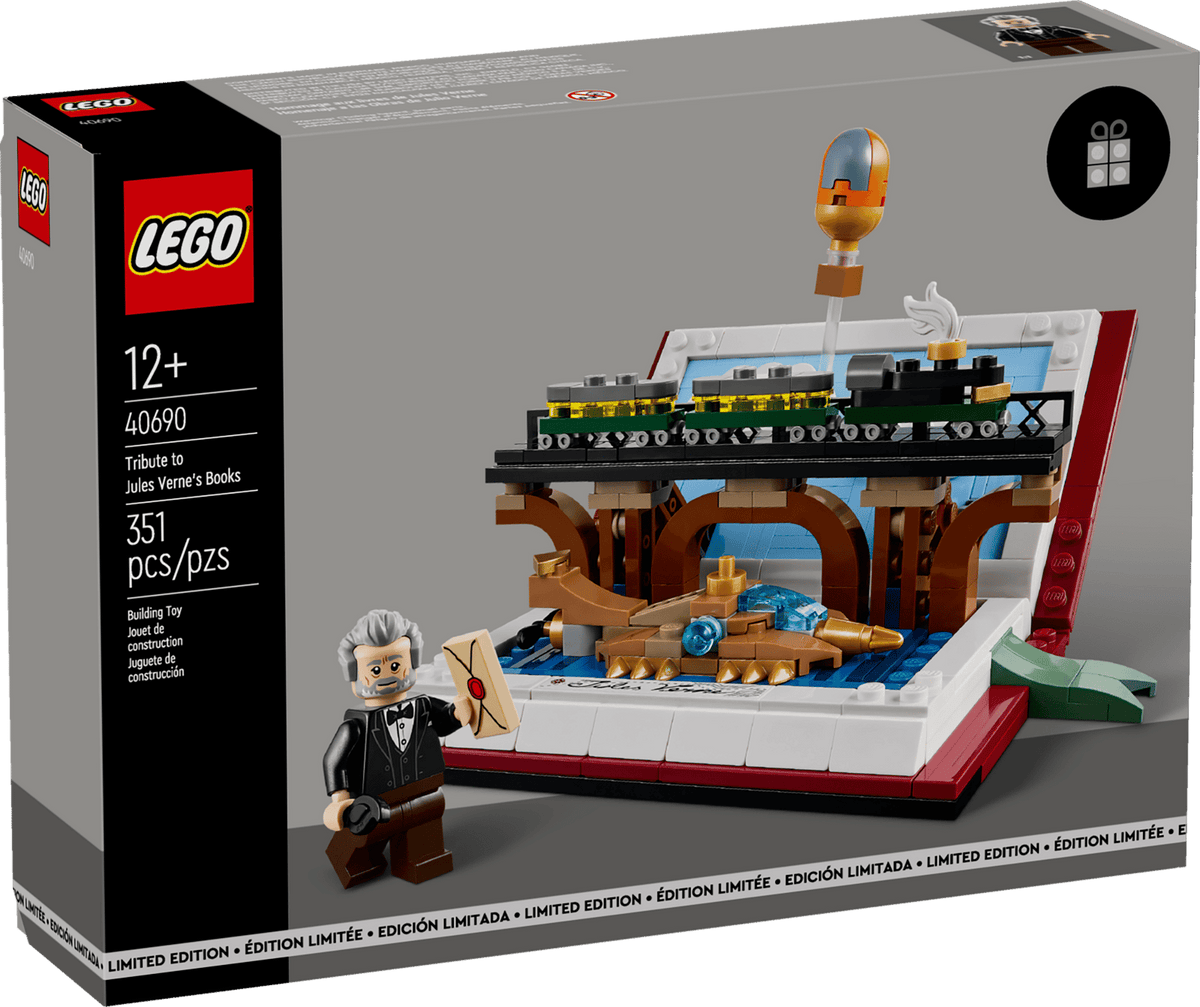 LEGO samlersæt Hyldest til Jules Vernes bøger (40690) som udstillingsmodel