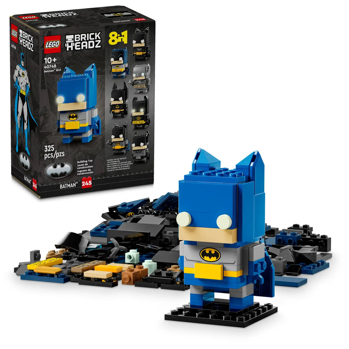 LEGO BrickHeadz Batman 8-i-1-figur 40748, byggefigur der kan bygges som flere Batman-versioner