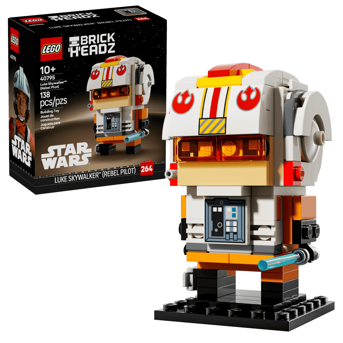 LEGO Star Wars BrickHeadz-figur af Luke Skywalker som oprørspilot, sæt 40795