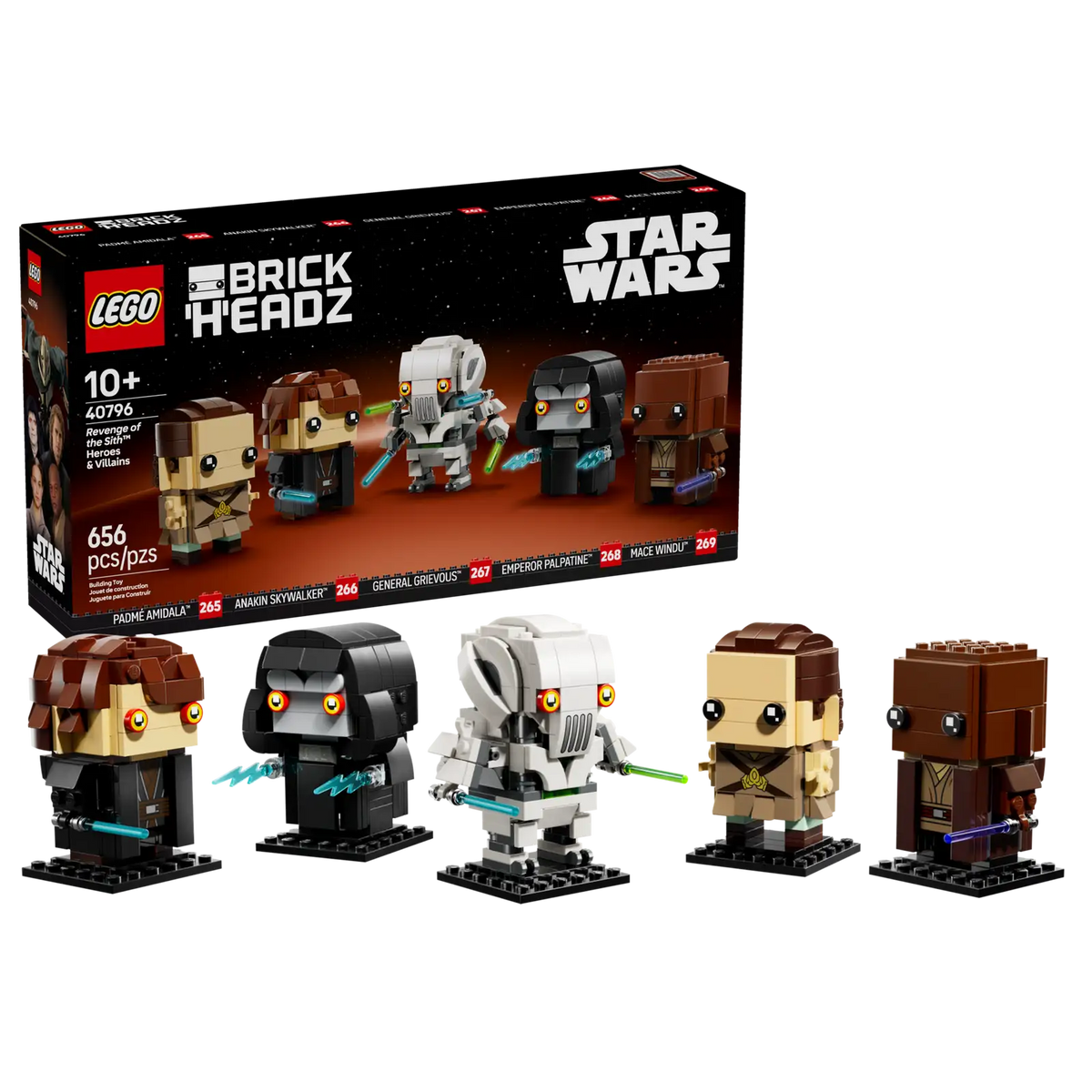 LEGO BrickHeadz Star Wars Sith-fyrsternes hævn helte og skurke 40796, jubilæumssæt