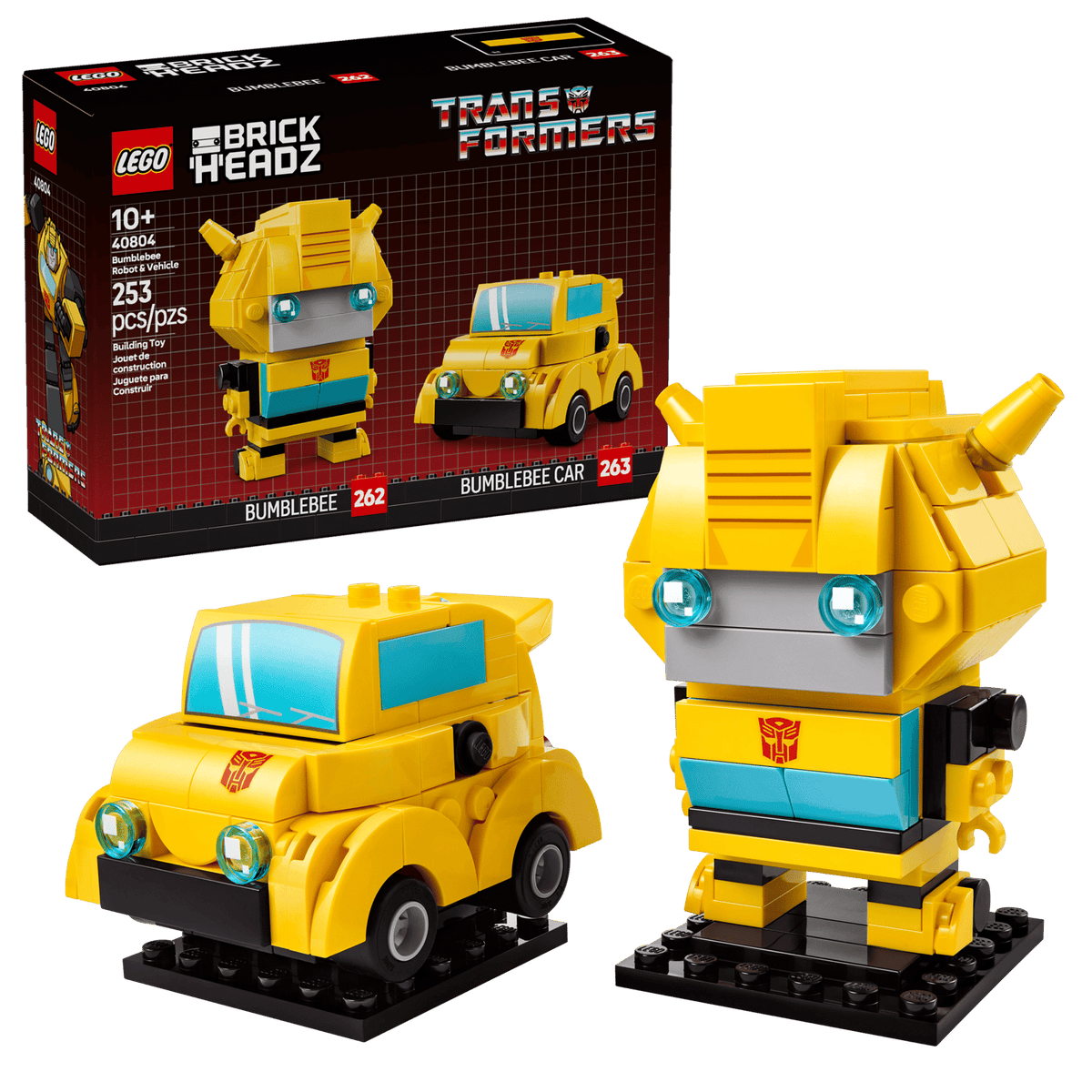 LEGO BrickHeadz Bumblebee-robot og køretøj (40804) actionfigurer til samlere