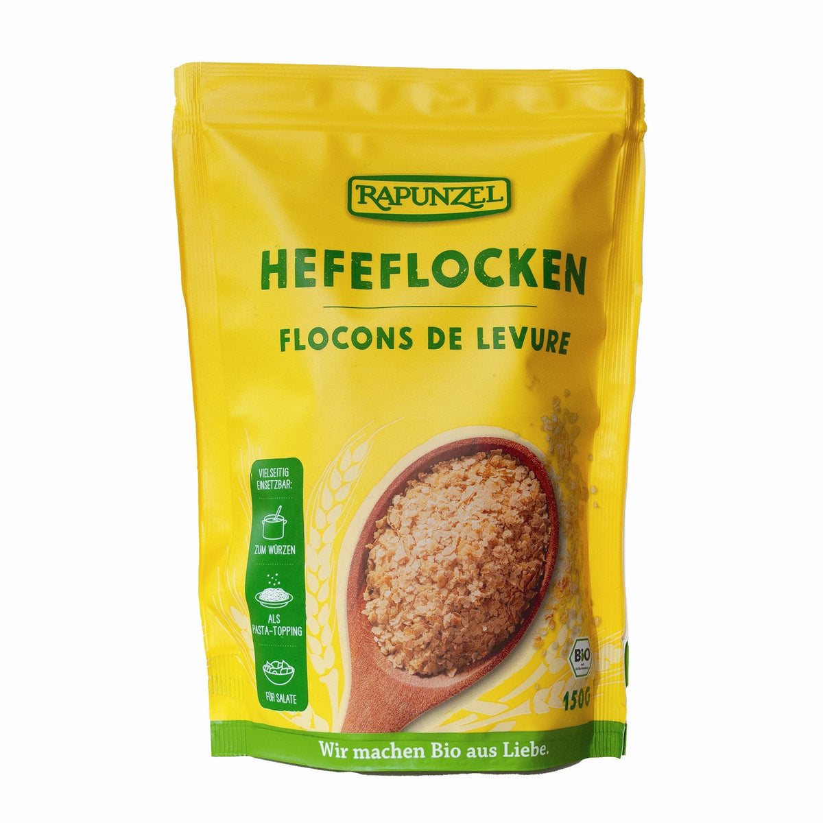 Pakke med økologiske gærflager fra Rapunzel, 150 g