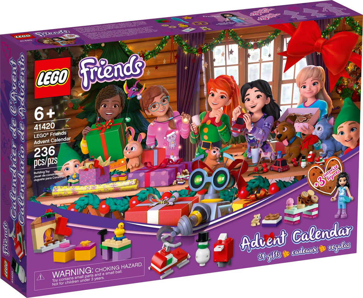 LEGO Friends julekalender 41420 med låger og bygbare julefigurer