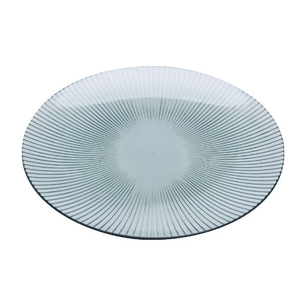 Grøn plasttallerken med en diameter på 25 cm fra Haahr & Co