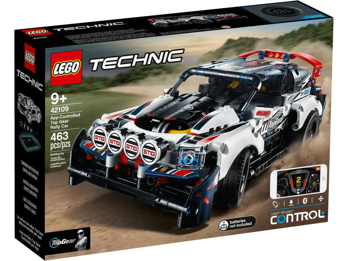LEGO Technic App-styret Top Gear-rallybil 42109 bygget af klodser