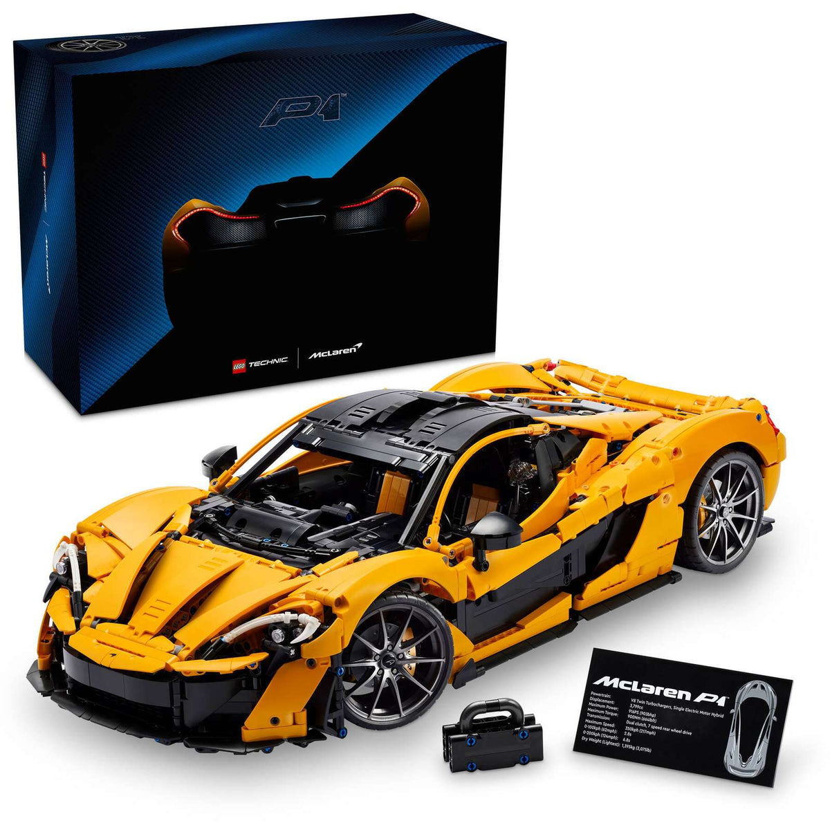 LEGO Technic McLaren P1 42172 hyperbil bygget i størrelsesforholdet 1:8