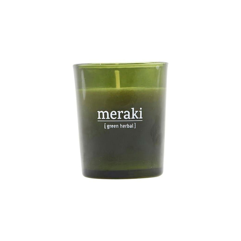 Se Meraki Meraki duftlys grønt glas 12 timer Green herbal ✔ Kæmpe udvalg i Meraki ✔ Hurtig levering: 1 - 2 Hverdage samt billig fragt - Varenummer: KTT-42379-02 og barcode / Ean: &