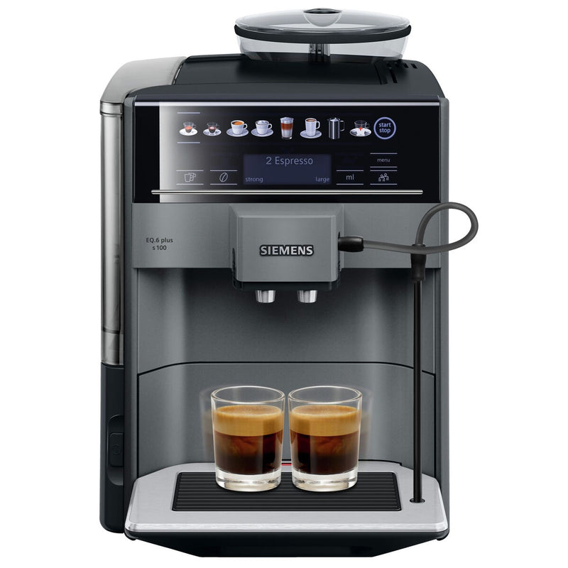 Superautomatisk kaffemaskine Siemens AG TE651209RW Hvid Sort Titanium 1500 W 15 bar 2 Skodelice 1,7 L