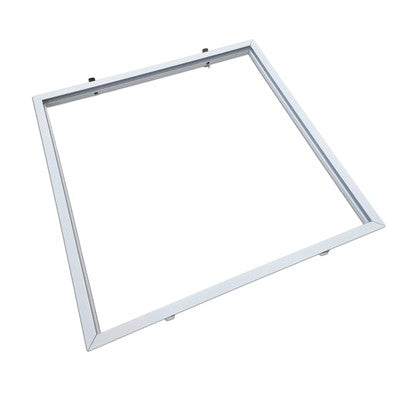 Indbygningsramme til 60x60 LED panel - Ny model, passer til Troldtekt uden tilpasning, hvid kant