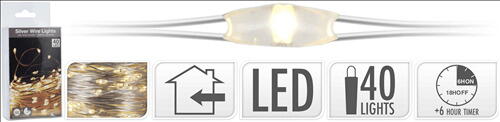Se Lyskæde Stålwire Indendørs M/40 Led Varm Hvid M/timer ✔ Kæmpe udvalg i Bolig Magasin - Køb online på udsalg og tilbud lige nu ✔ Billig fragt • Hurtig levering - Varenummer: Barlife-14468 og 8719202299823 på lager - Udsalg på Home - Bolig Tilbehør - LED lys Op til 63% rabat - Over 1.329 mærker på online udsalg