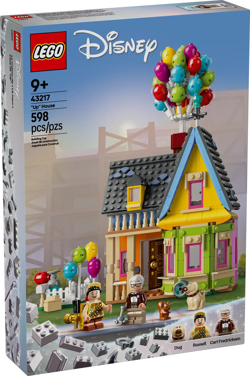 LEGO Disney og Pixar Huset fra Op 43217 med skorsten, balloner og minifigurer