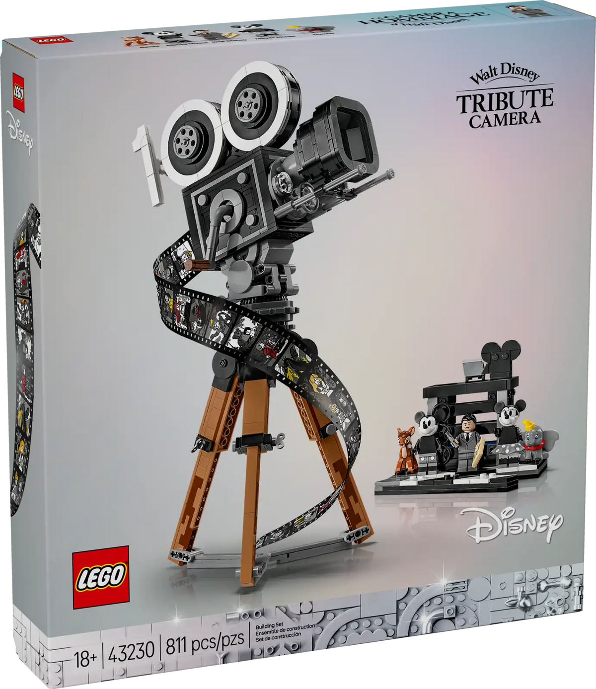 LEGO Disney Walt Disney-kamera 43230 filmkamera i vintagestil med hængslet bagpanel