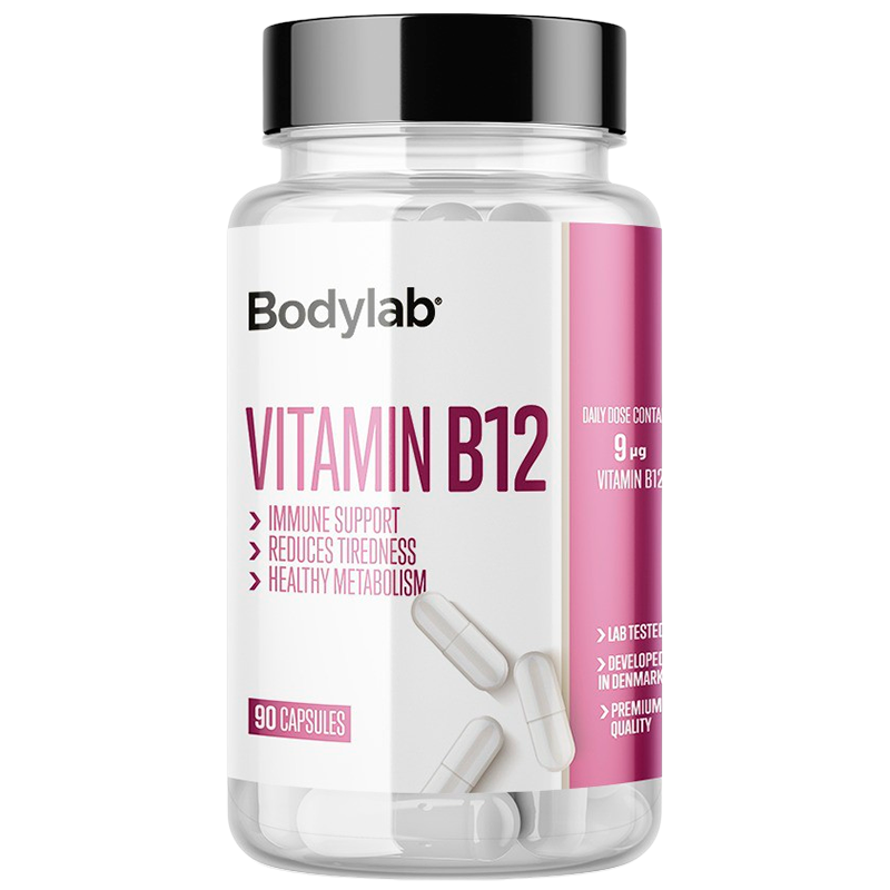 Bodylab Vitamin B12 kosttilskud i kapsler, pakke med 90 stk.
