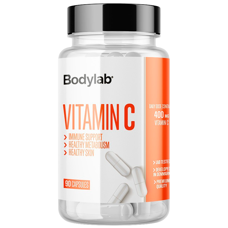 Pakning med Bodylab Vitamin C kosttilskud, 90 kapsler