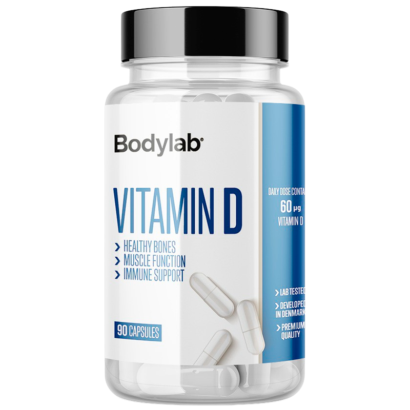 Bodylab Vitamin D kosttilskud i pakke med 90 kapsler