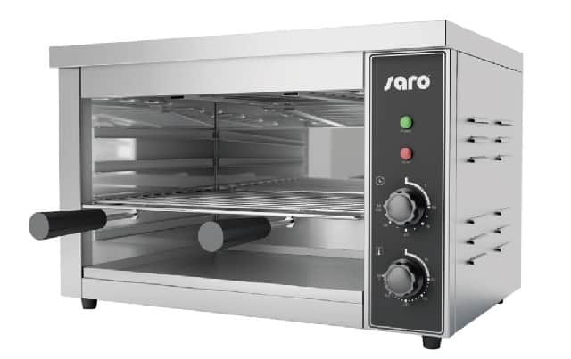 SARO salamander grill LANA i rustfrit stål med timer