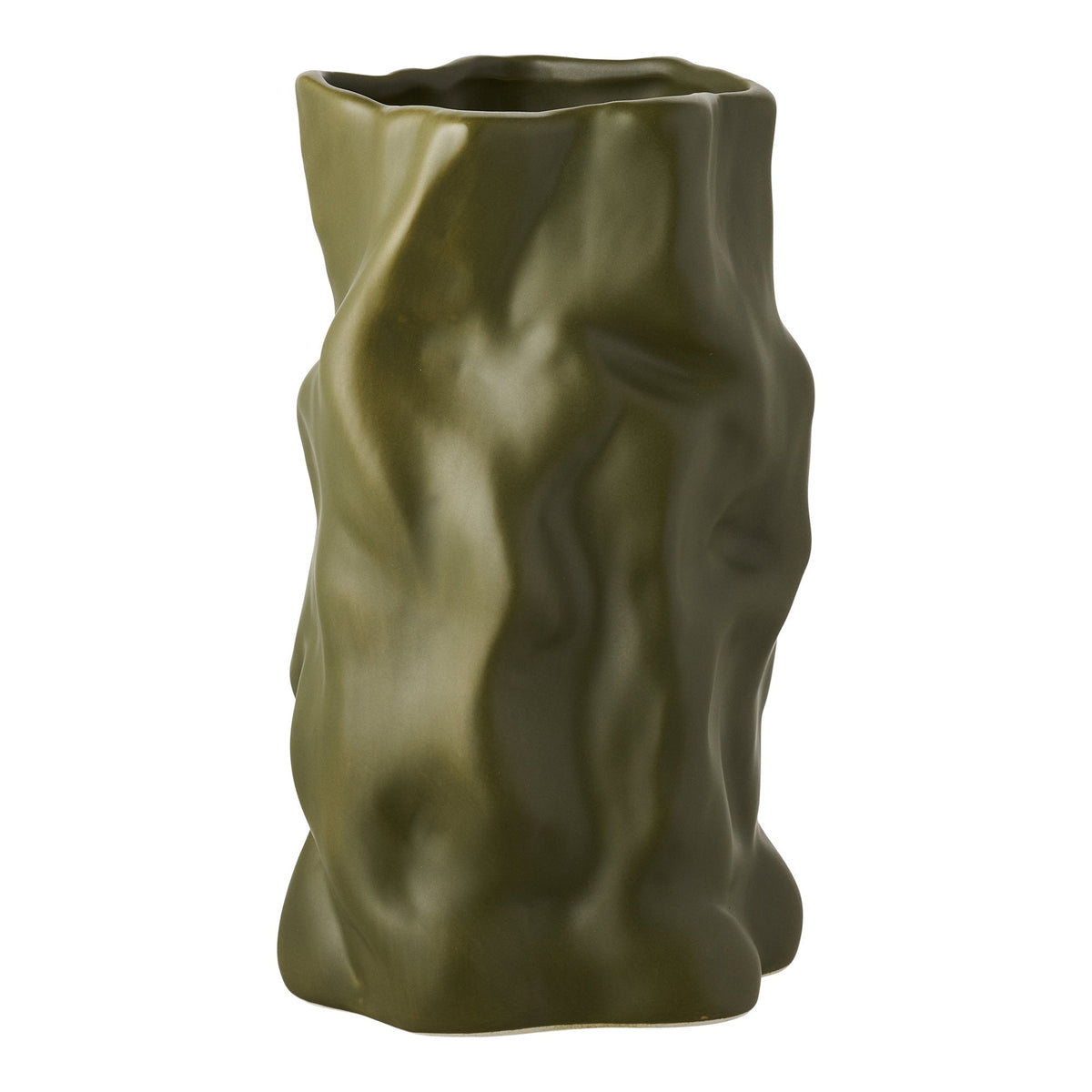 Grøn keramikvase fra House Nordic, diameter 15 cm og højde 25,5 cm
