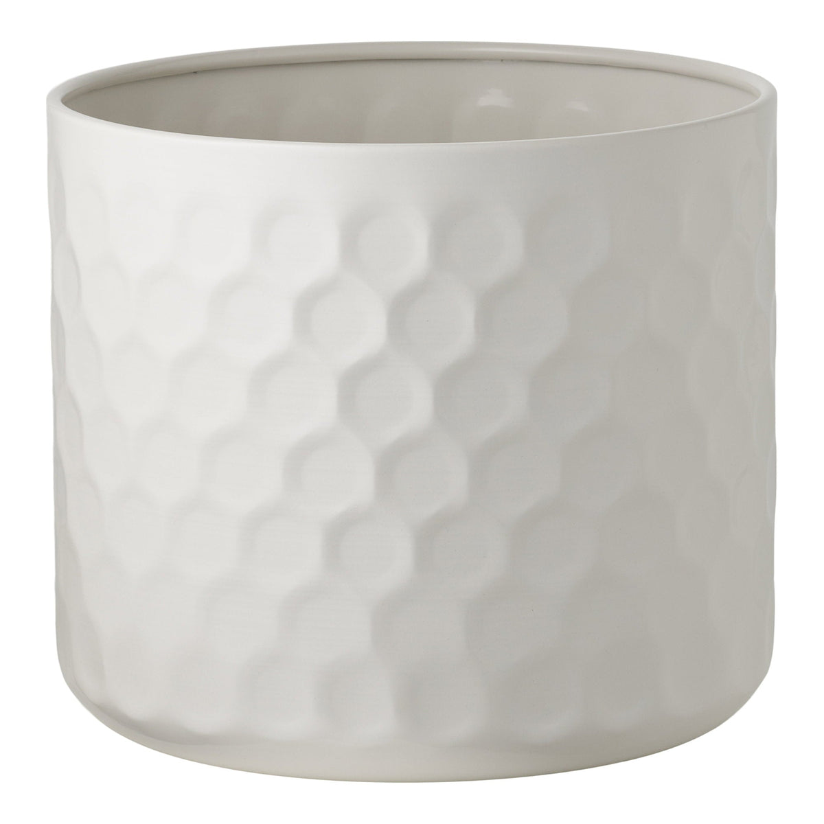Hvid urtepotte i stål fra House Nordic, Ø24,5 x 21 cm