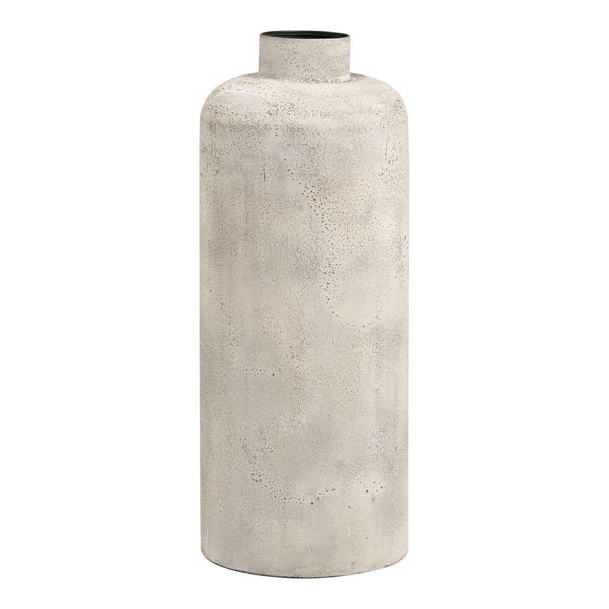Høj Hou dekorationskrukke i antik beige metal fra House Nordic