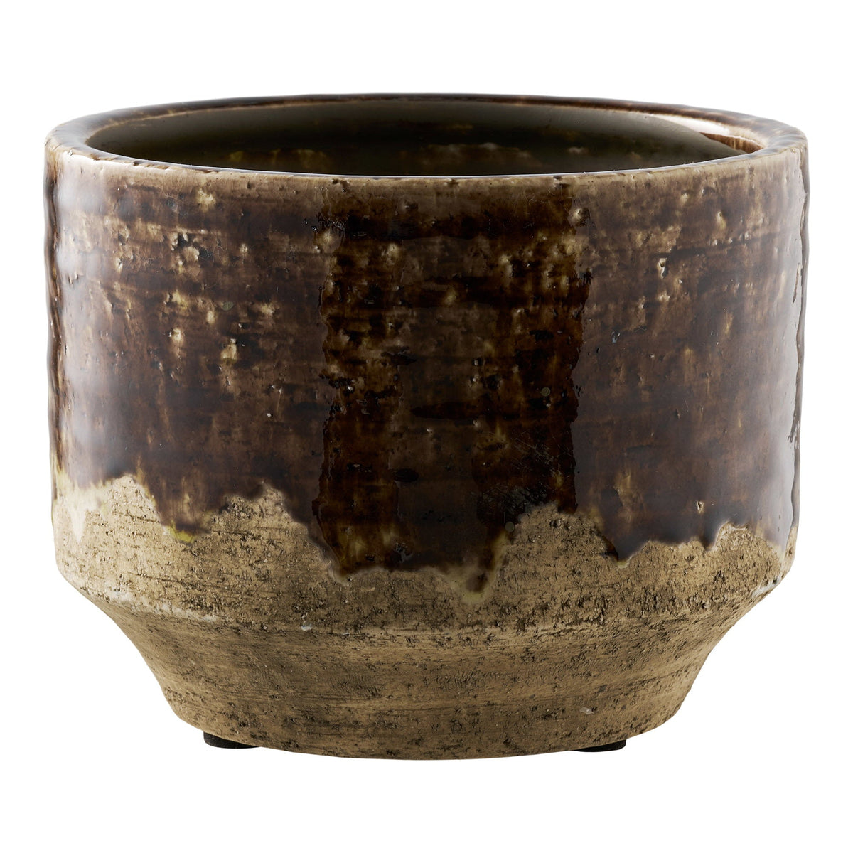 Brun urtepotte i keramik fra House Nordic, Ø16,5 x 12,5 cm
