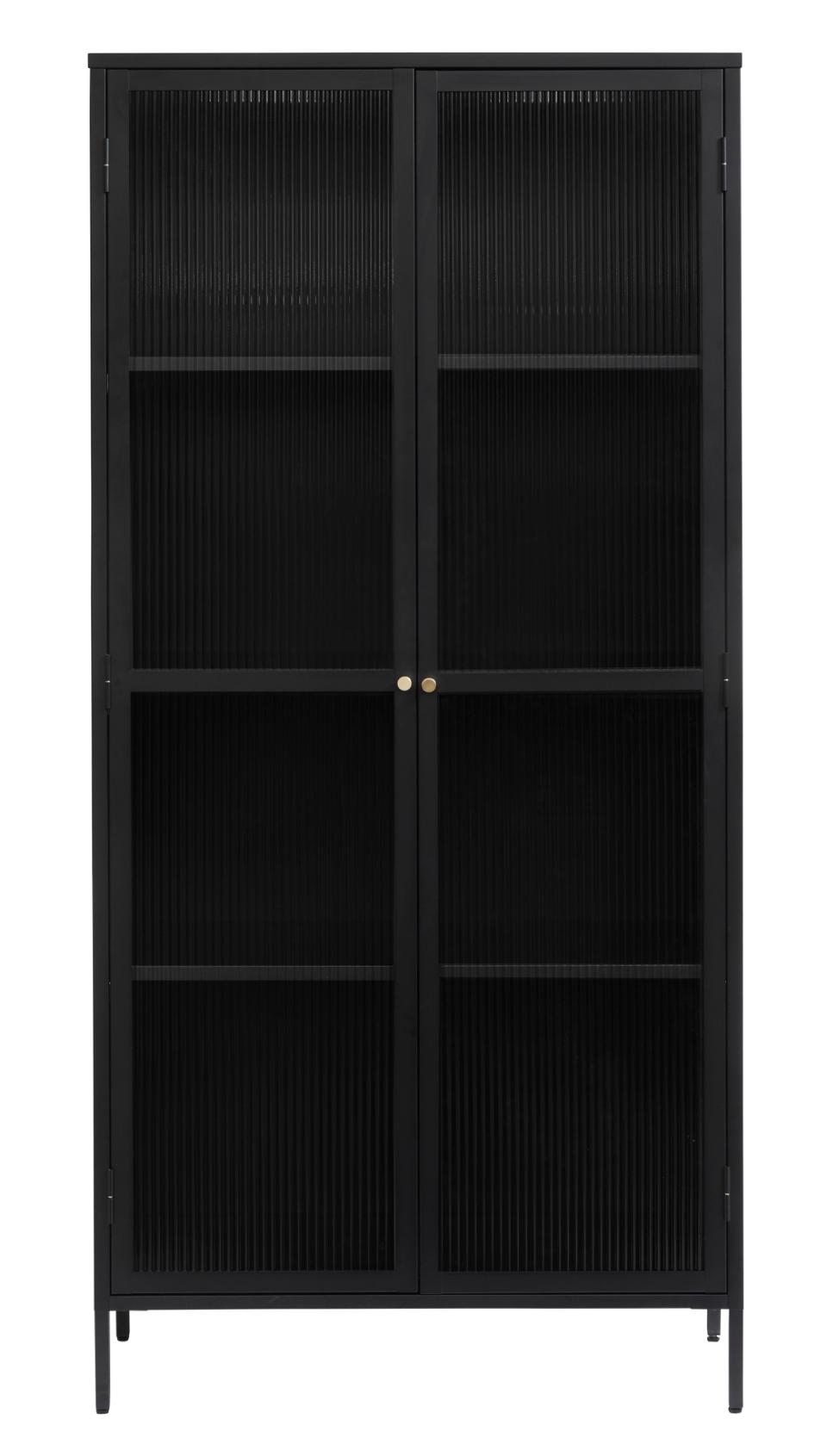 Se Bronco vitrineskab, sort metal, guldfarvet greb,190x58x40cm ❤ Kæmpe udvalg i Unique furniture - Køb online på udsalg og tilbud lige nu ❤ Billig fragt og hurtig levering - Varenummer: Bolig&Haven-53109269365066 og barcode / Ean: 5704745111384 på lager - Udsalg på Få op til 63% i rabat - Over 1.798 brands samlet på udsalg