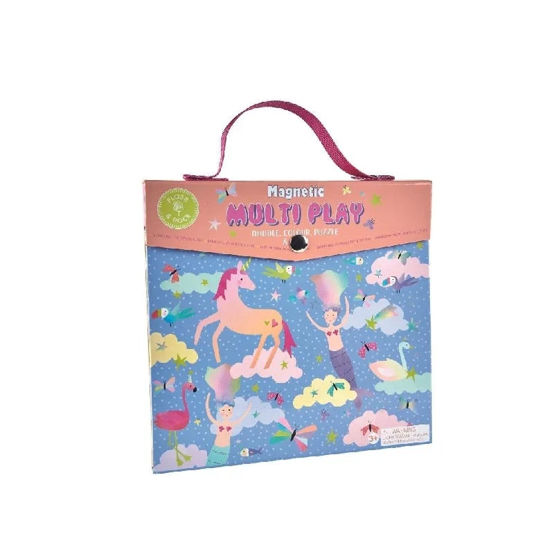Floss & Rock Fantasy Magnetisk Multi Play med puslespil, tusser og magnetiske legebrikker