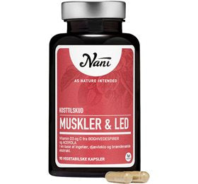 Se Nani Muskler & Led 90 kap. ✔ Kæmpe udvalg i Nani - Køb online på udsalg og tilbud lige nu ✔ Hurtig levering til lave fragtpriser - Varenummer: Helsegrossisten-56639 og 5713258052336 på lager - Udsalg på Sundhed > Led og knogler > Nani Store besparelser – op til 77% - 2.739+ mærker til skarpe priser