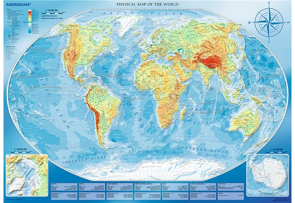 Trefl puslespil Large Physical Map of the World med 4000 brikker