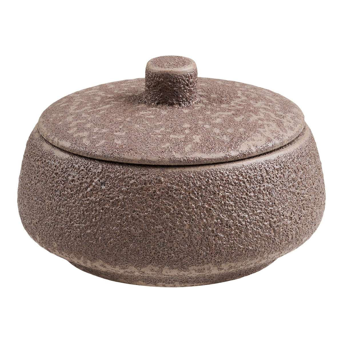 Lav brun krukke i keramik fra House Nordic, Ø15 x 9,5 cm